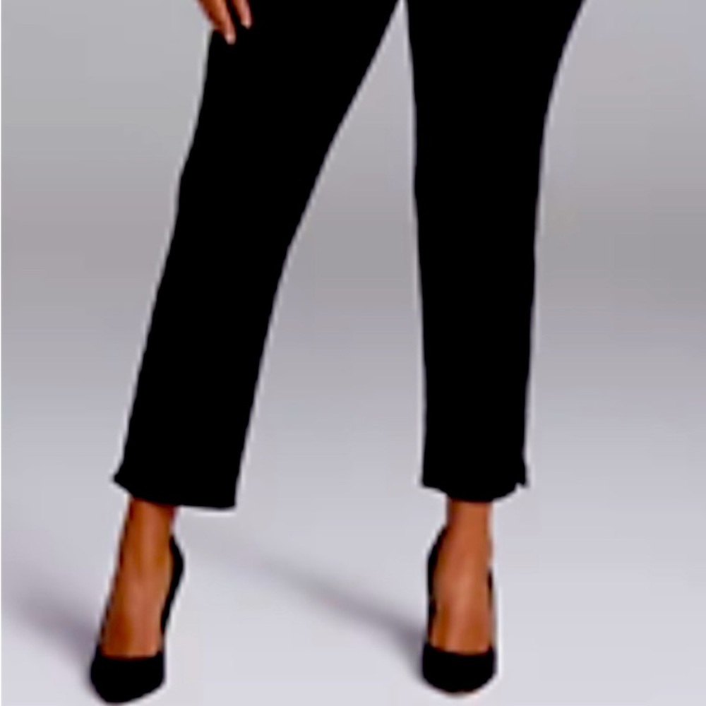 NYDJ Curves Black Wash plus jeans LiftXTuck Technology Tummy Control Panel